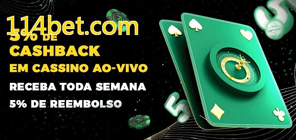 Promoções do cassino ao Vivo 114bet.com